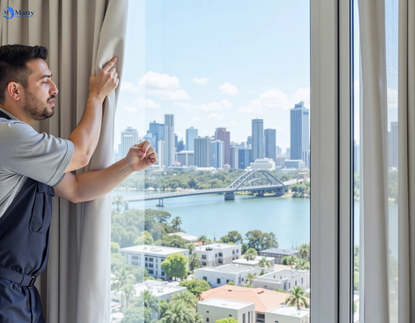 Professional curtain steam cleaning service grovedale-vic QLD by Matty Curtain Cleaning