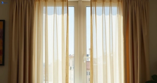 Dusty and dull curtains in grovedale-vic before steam cleaning